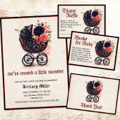 Serviette En Papier Gothic Stroller Halloween Baby Shower Paper Napkin