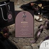 Papier Cadeau Cheval gothique à monogramme violet