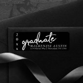 Étiquette Diplôme chic | Classic Script Grad Photo