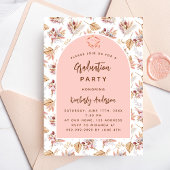Serviette En Papier Graduation pampas herbe rose or blush floral