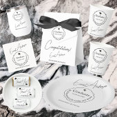 Tampon Auto-encreur Black and White Modern Graduation Adresse de retou