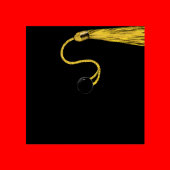 Rood Afstuderen Etiket