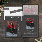 Confettis Graduation photo minimaliste | Table grise