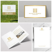 Banderoles Logo Elegant Grec Key Designer Gold/White