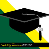 Invitations de la mini-graduation verte et jaune