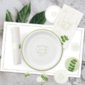 Feuille De Papier Cadeau Mariage Green Chic
