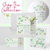 Signe De Table Petit Papillon vert Baby shower Déchets Raffle