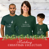 Cartes Pour Fêtes Annuelles Famille Noël simple arbre vert