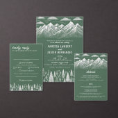 Green Mountain bruiloft uitnodiging met QR-code (Personaliseer de collectie van deze zelfstandige maker.)