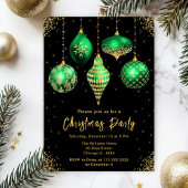 Serviette En Papier Elegant Green and Gold Ornament Christmas