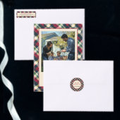 Étiquette Green Red Tartan Plaid Custom Christmas Holiday (Personnalisez la collection de ce créateur indépendant.)