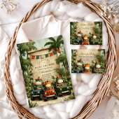 Invitation Greenery Dino Baby Shower