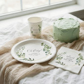 Invitation Eucalyptus verdoyant Baby shower Script