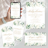 Serviette En Papier Élégante verdure Or Genre Baby shower neutre