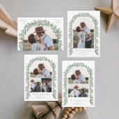 Sticker Rond Noël Verdure Feuille Typographie minimale Blanc