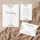 Carte D'accompagnement Script verdoyant Mariage Détails de l'hébergement (Personnalisez la collection de ce créateur indépendant. )