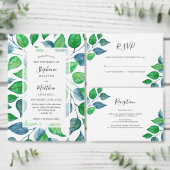 Sticker Rond Mariage de monogramme à feuille blanche foncée (Personnalisez la collection de ce créateur indépendant.)