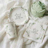 Greenery Botanical Script Baby Shower Papieren Bekers