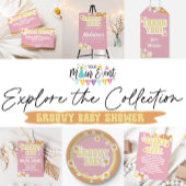 Groovy Baby shower Games, Boho Retro, 70's Vibe Menu