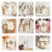 Invitation Un Babe Retro Super Arc-en-ciel 1er anniversaire P