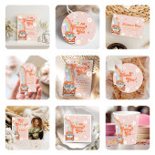 Invitation Un Babe Retro Super Arc-en-ciel 1er anniversaire