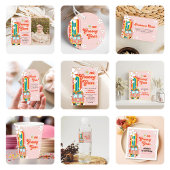 Invitation Fille super Retro Rainbow Baby shower Party