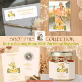 Serviette En Papier Retro Groovy 60th Birthday Party