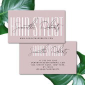 Carte De Fidélité Typographie de script de coiffeur moderne beige