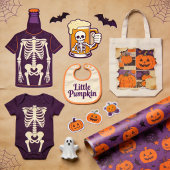 Tote Bag Conception de collage effrayant, Halloween rétro v