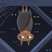 Invitation Halloween Cute Bat do-it-yourself Blond