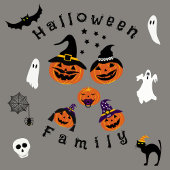 T-shirt Famille éffrayant Halloween