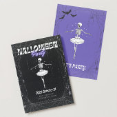 Assiettes En Carton Joyeux Halloween Squelette Ballerina Purple