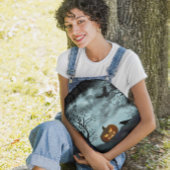 Halloween pompoen en raaf theedoek