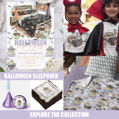 Spooky Halloween Sleepover Birthday Bash Kaart