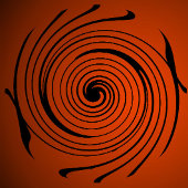 Badge Rond 2,50 Cm Spirale d'Halloween