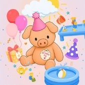 Aimant L'histoire de Hamhock's Pink Splashtastic!