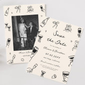 Poster Barre de la clé Mariage irky tirée à la main