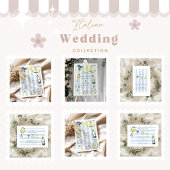 Invitation Thème Mariage Italien Dessiné À La Main