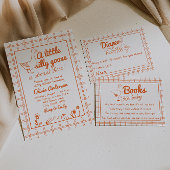 Invitation Main d'oie ridicule tirée Baby shower neutre entre