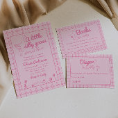 Étiquette Main Tirée Rose Silly Goose Fun Baby Girl Douche