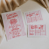 Serviette En Papier Pizza Main tiré rouge Douche de livraison spéciale