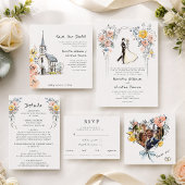 Éventail de programme de cérémonie de mariage à ar