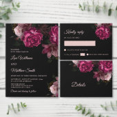 Hand Painted Roses Dark Flowers Wedding (Personaliseer de collectie van deze zelfstandige maker.)