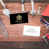 Prospectus 11,4 Cm X 14,2 Cm Moderne Elegant Gold & Black Handyman