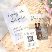 Carte D'accompagnement Code QR de réponse de mariage à typographie minima
