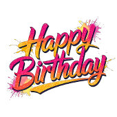 Happy Birthday Sticker Design