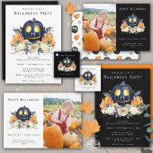Invitation Joyeux Halloween Éffrayant Samhain Citrouille cris
