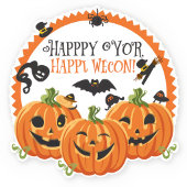 Dessous De Verre En Grès Joyeux Halloween Conception de Célébration de Sais