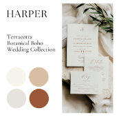 Cartons Réponse Élégant Boho minimal avec choix de repas