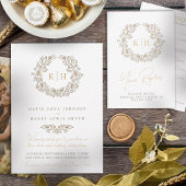 Réponse au mariage d'automne avec monogramme de ré